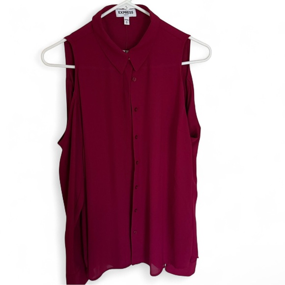 New With Tags Red Wine Colored Cutout Shoulders Long Sleeve Size Medium - Picture 2 of 7